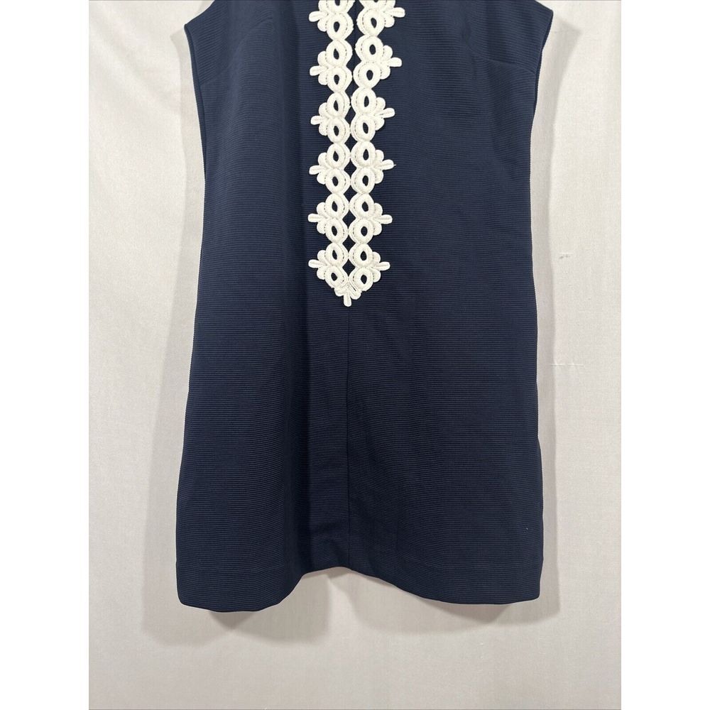 NWT Lilly Pulitzer [ Small] Callista Navy Lilly Lace Sleeveless Shift Dress 6304 - Picture 12 of 15